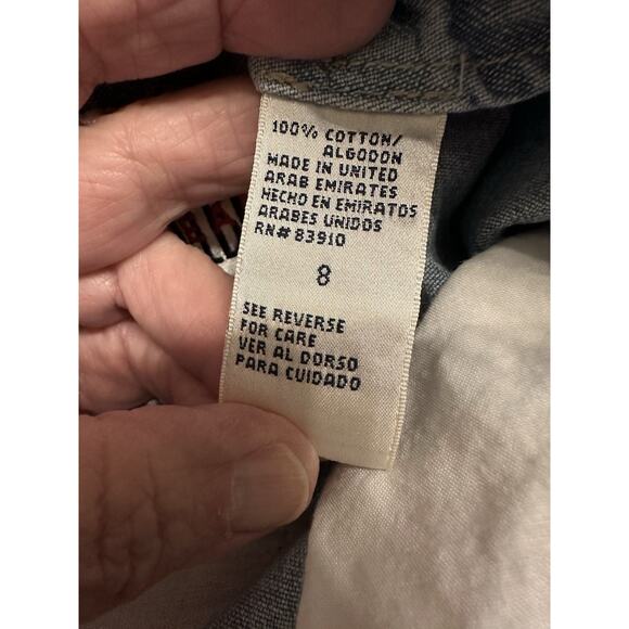 Vintage 1980's Denim Maxi Skirt Sz 8 Bill Blass Full Button Closure Boho Cowgirl - Picture 9 of 10